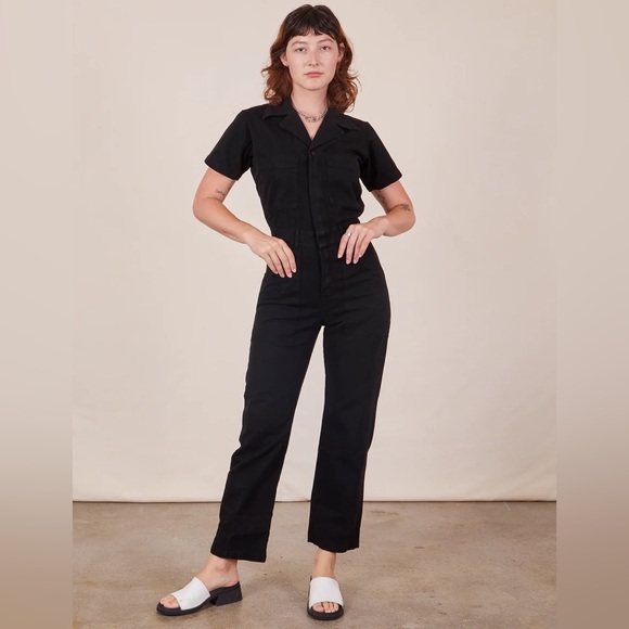 BIG BUD PRESS- Everyday Jumpsuit Basic Black Short Sleeve Grunge Punk Industrial